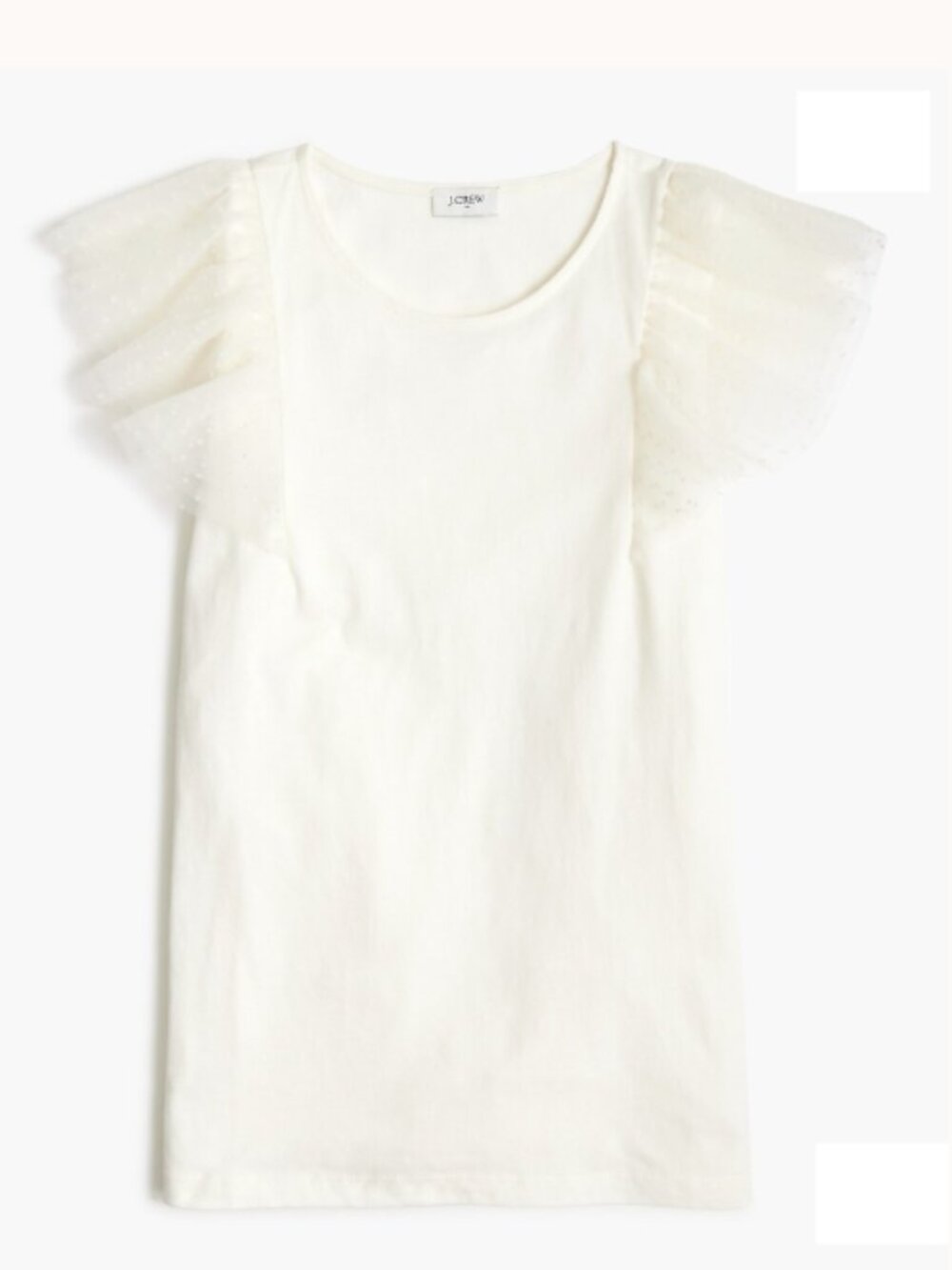Polka-Dot Ruffle-Shoulder Tank Top